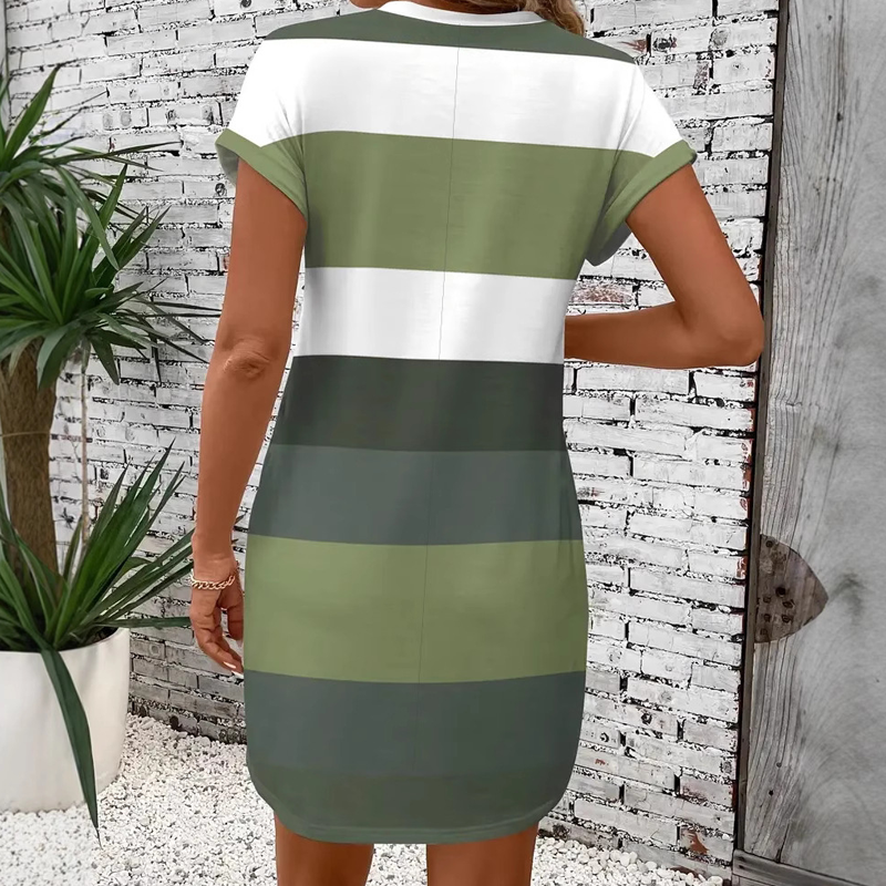 🔥👗Női alkalmi kerek nyakú ruha