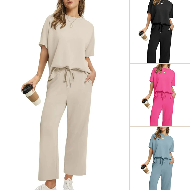 🔥👚👖 Korlátozott idejű ajánlat Puha, alkalmi felső és nadrág nők számára