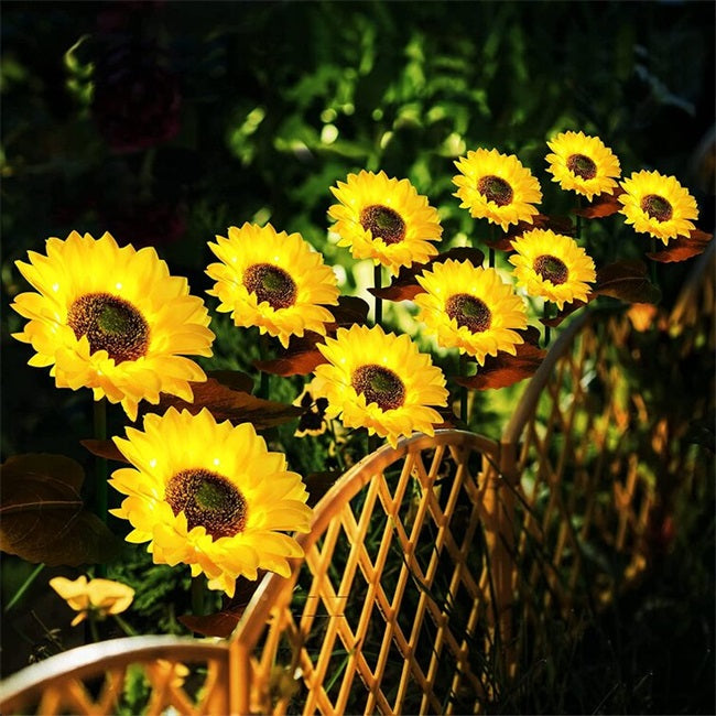 🔥✨Napraforgó Napelemes Kerti Világító Rúd🌻