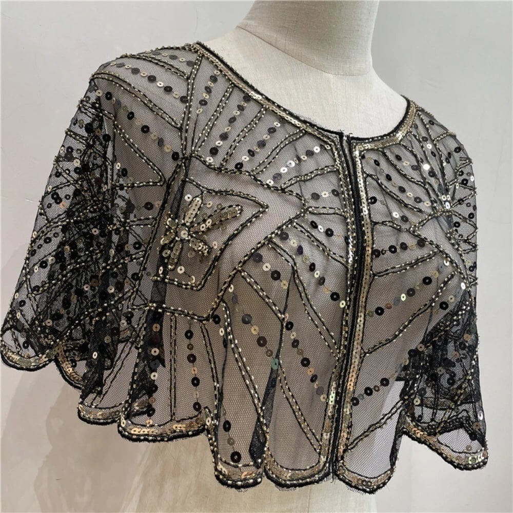 🔥👚Vintage csipke gyöngyös kendő 🌬️🥰