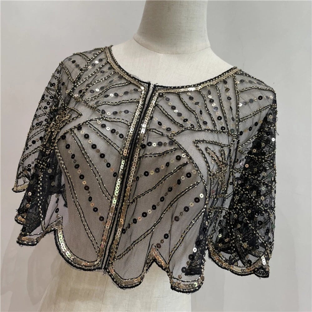 🔥👚Vintage csipke gyöngyös kendő 🌬️🥰