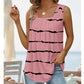 🔥👚Női nyári ujjatlan, négyzet alakú nyakú mintás camisole felső