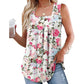 🔥👚Női nyári ujjatlan, négyzet alakú nyakú mintás camisole felső