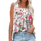 🔥👚Női nyári ujjatlan, négyzet alakú nyakú mintás camisole felső