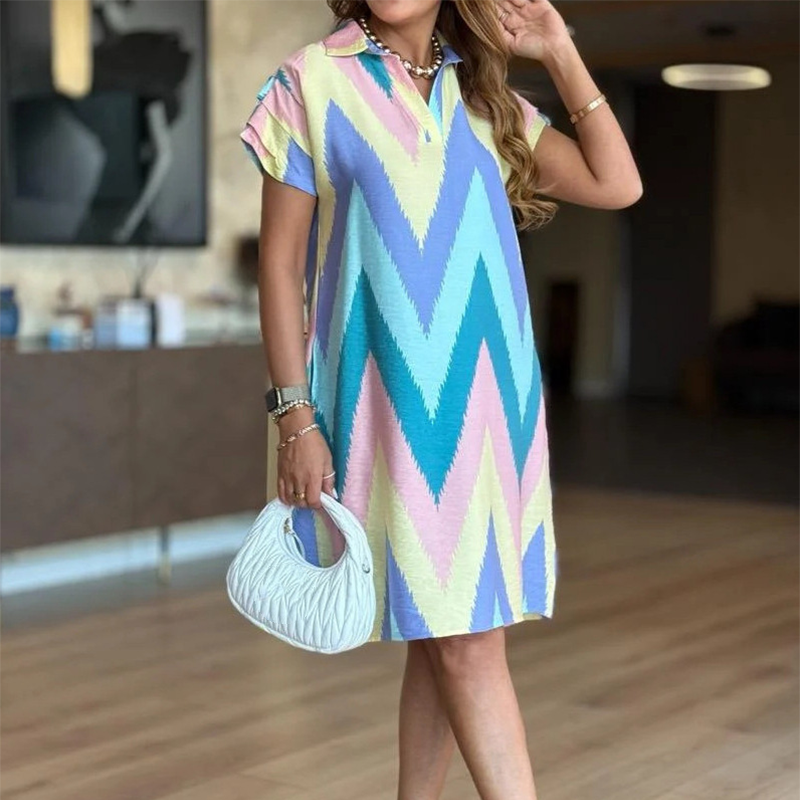 🔥👗【S-3XL】Bájos női ruha laza szabással és mintával