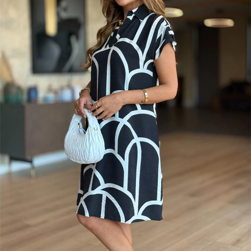 🔥👗【S-3XL】Bájos női ruha laza szabással és mintával