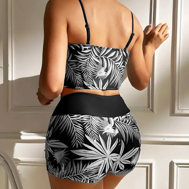 🔥👙[S-2XL] Női nyomtatott kétrészes fürdőruha