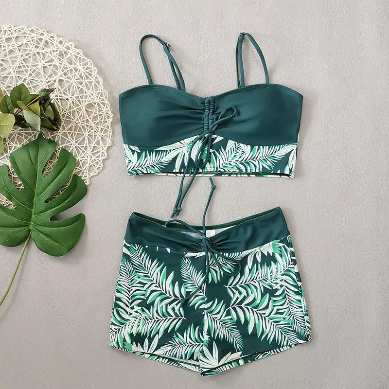 🔥👙[S-2XL] Női nyomtatott kétrészes fürdőruha