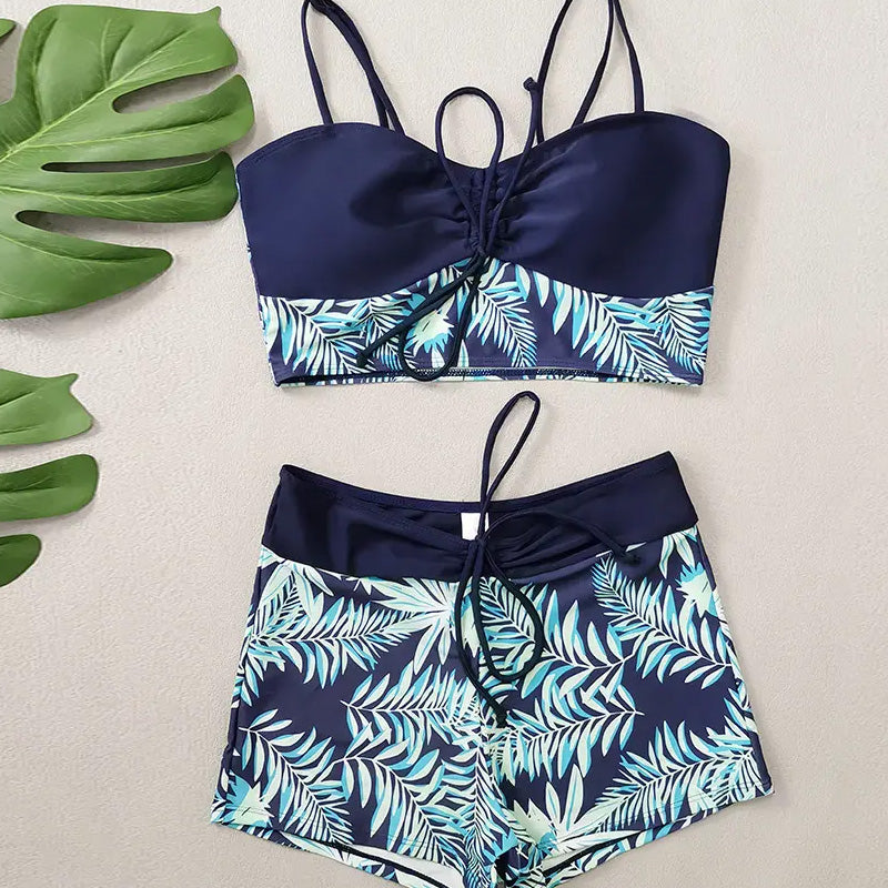 🔥👙[S-2XL] Női nyomtatott kétrészes fürdőruha