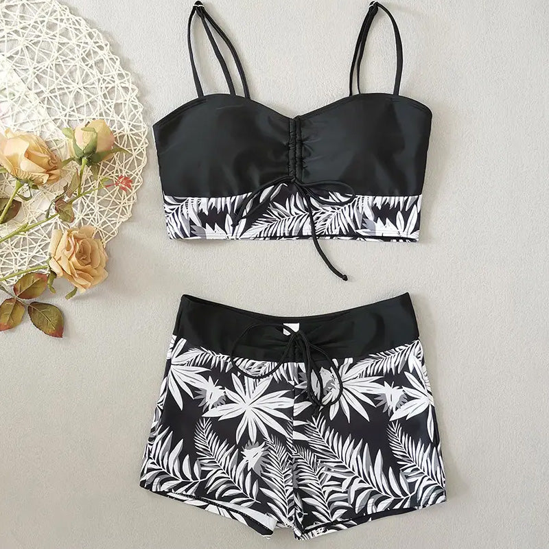 🔥👙[S-2XL] Női nyomtatott kétrészes fürdőruha
