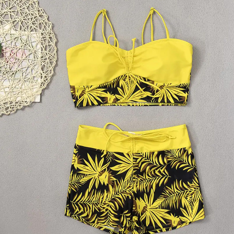 🔥👙[S-2XL] Női nyomtatott kétrészes fürdőruha