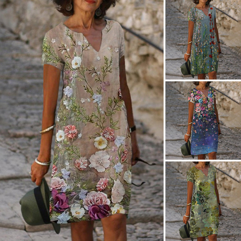 🔥👗Alkalmi nyomtatott női ruha