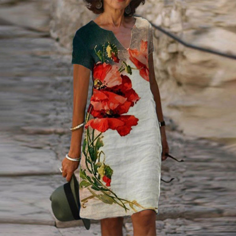 🔥👗Alkalmi nyomtatott női ruha