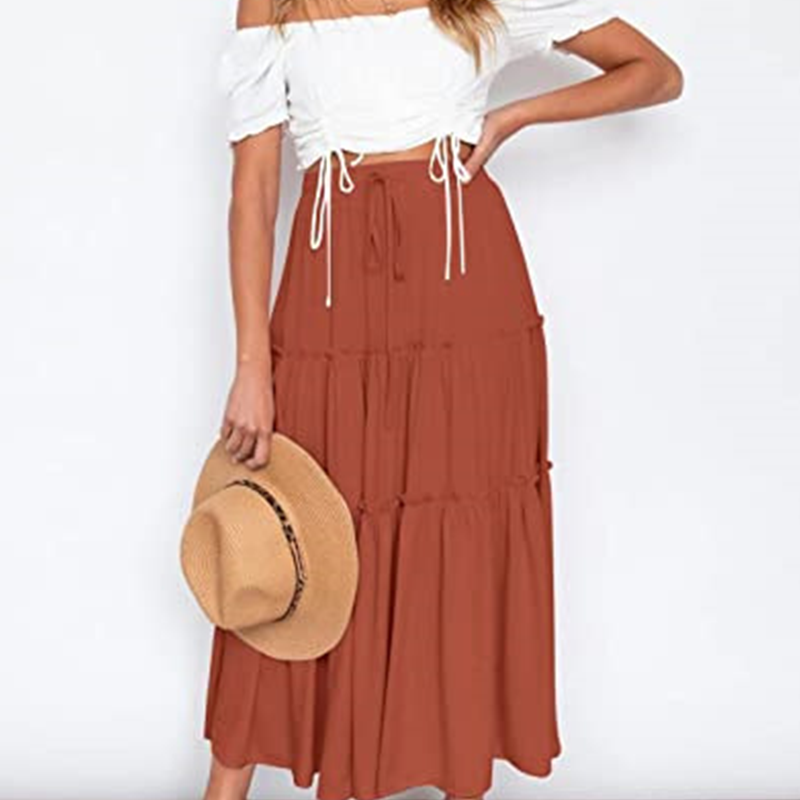 🔥👗Bohém rakott szoknya