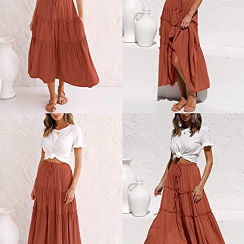 🔥👗Bohém rakott szoknya