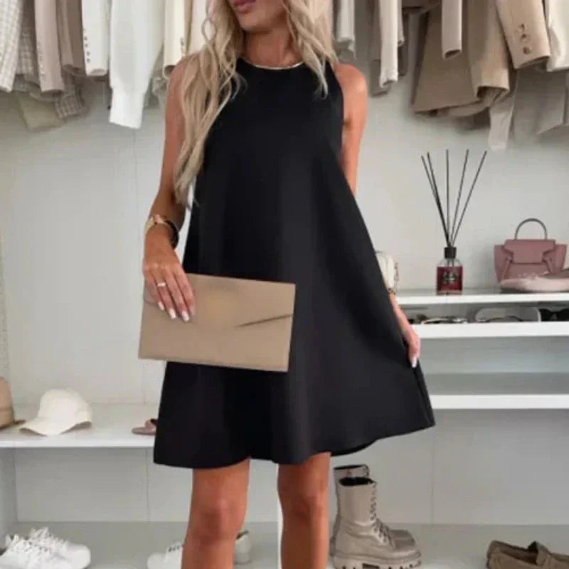 🔥👗Női alkalmi, ujjatlan, A-vonalú ruhák