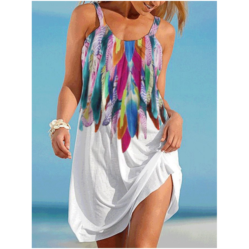 🔥👗【S-4XL】🌈Városi Styl nyomtatott hosszú ruha