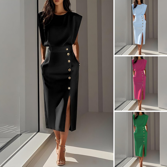 🔥👗 Elegáns francia hasított ruha