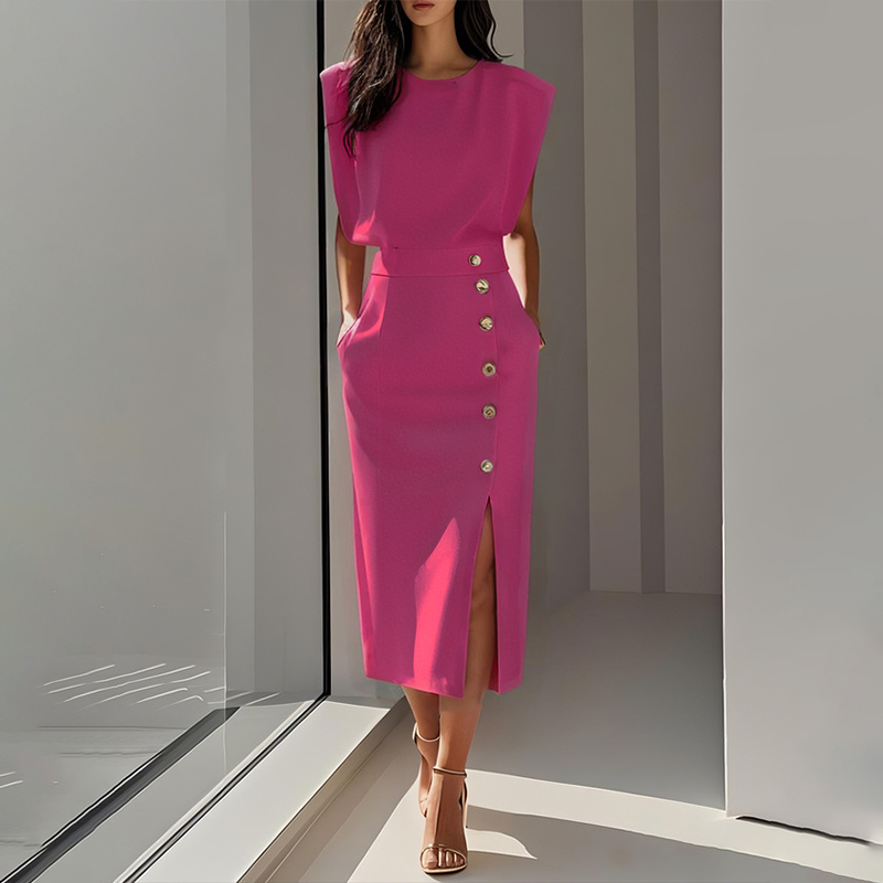 🔥👗 Elegáns francia hasított ruha