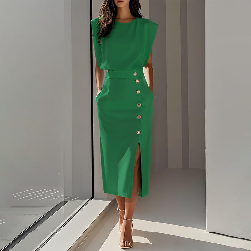 🔥👗 Elegáns francia hasított ruha