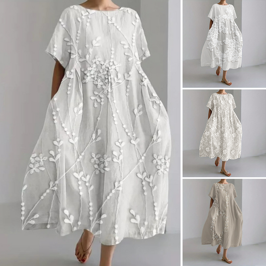 🔥👗  Női puha alkalmi laza laza midi ruhák