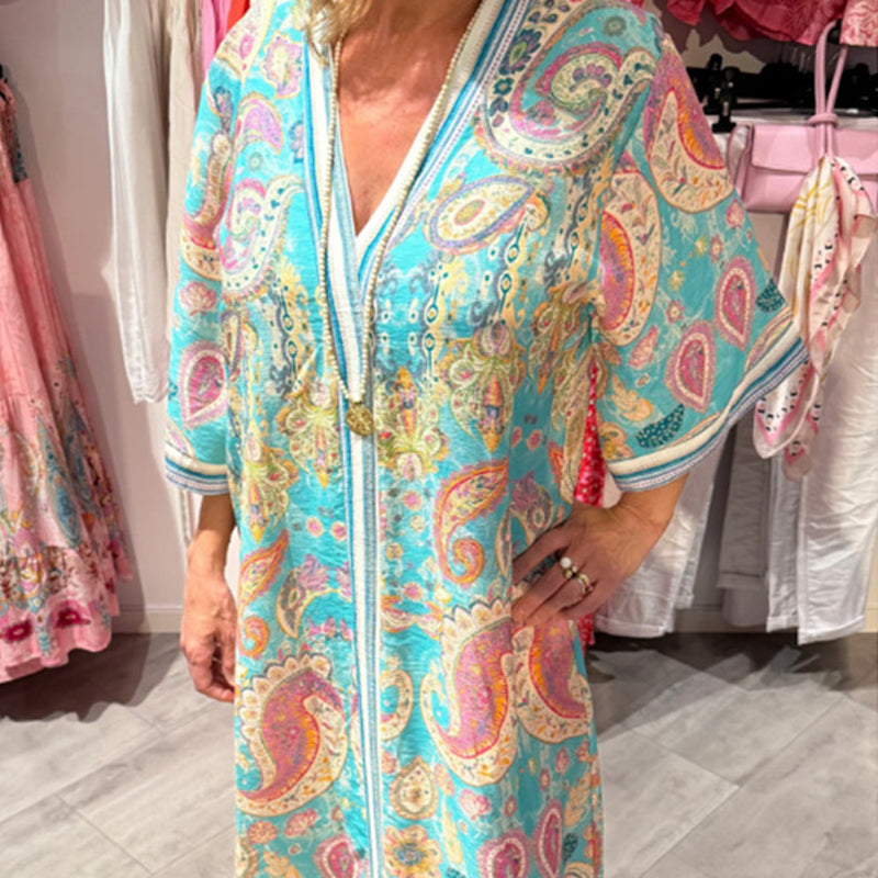 🔥👗[S-4XL] Női kényelmes laza szabású nyomtatott ruha💕