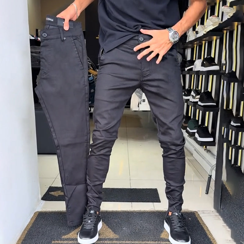 🔥👖Férfi karcsúsított, lezser, egyszínű nadrág
