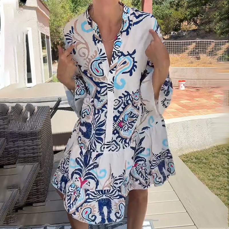 🔥👗【S-2XL】🥀Alkalmi virágmintás ruha