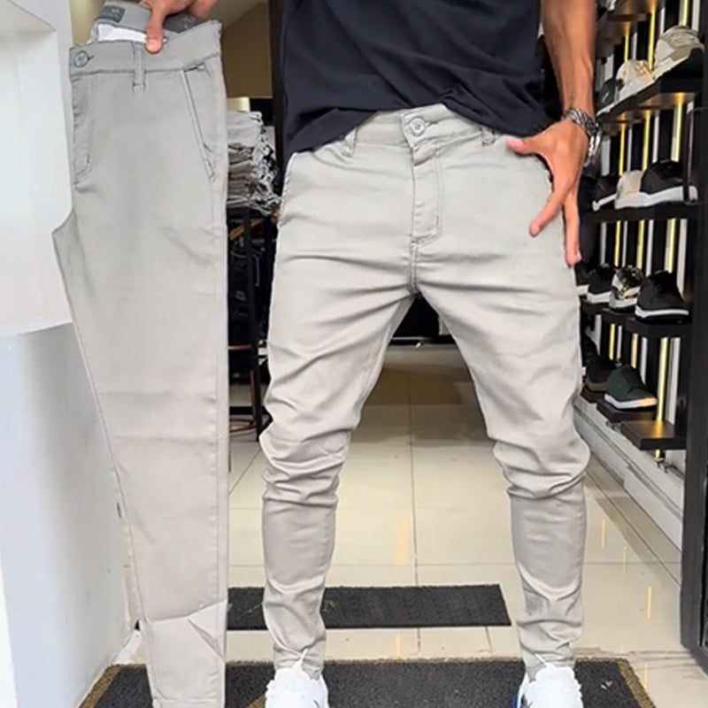 🔥👖Férfi karcsúsított, lezser, egyszínű nadrág