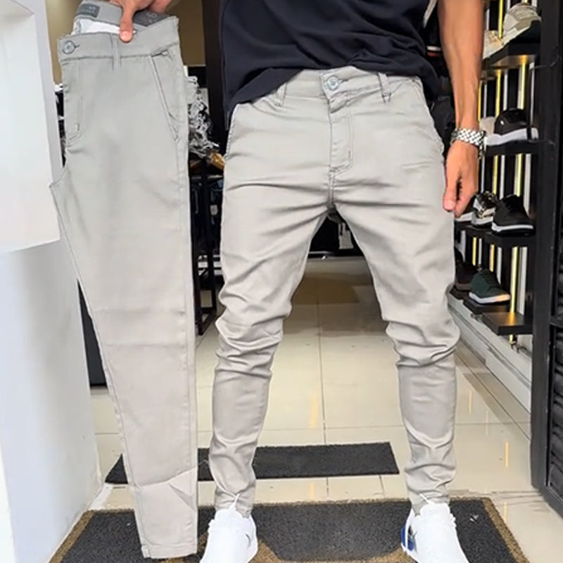 🔥👖Férfi karcsúsított, lezser, egyszínű nadrág