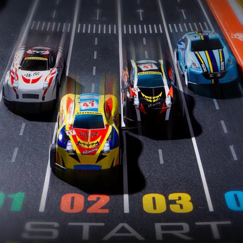 🔥🚗48 Mini hátrahúzható autó beépített garázskészlettel