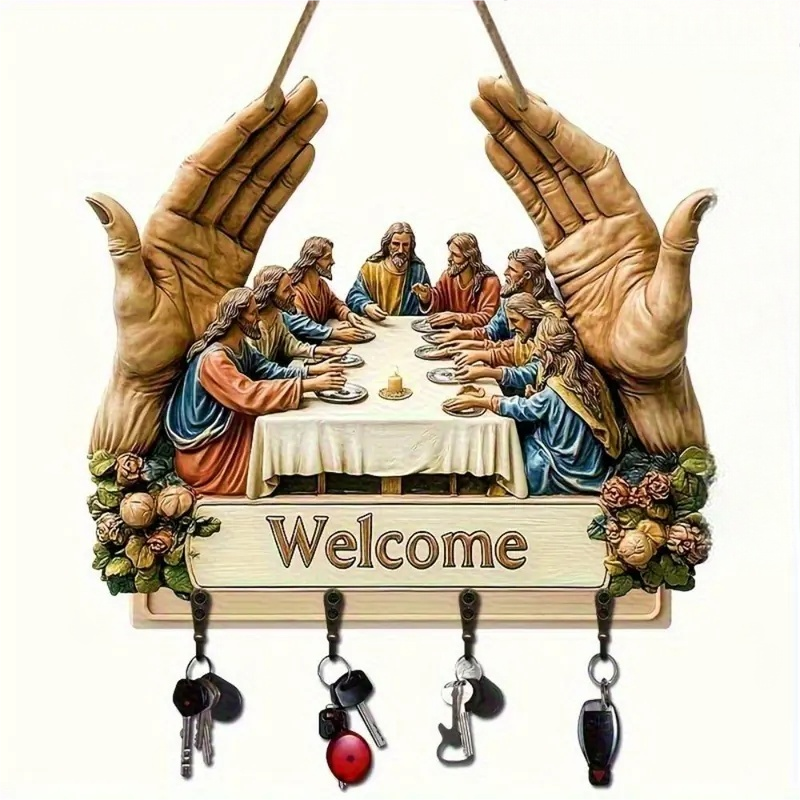 🔥✨Dekoratív fa falra szerelhető kulcstartó