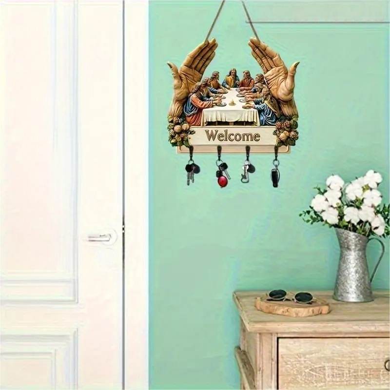 🔥✨Dekoratív fa falra szerelhető kulcstartó