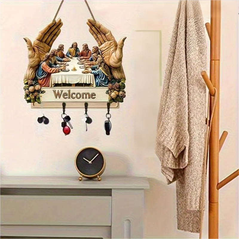 🔥✨Dekoratív fa falra szerelhető kulcstartó