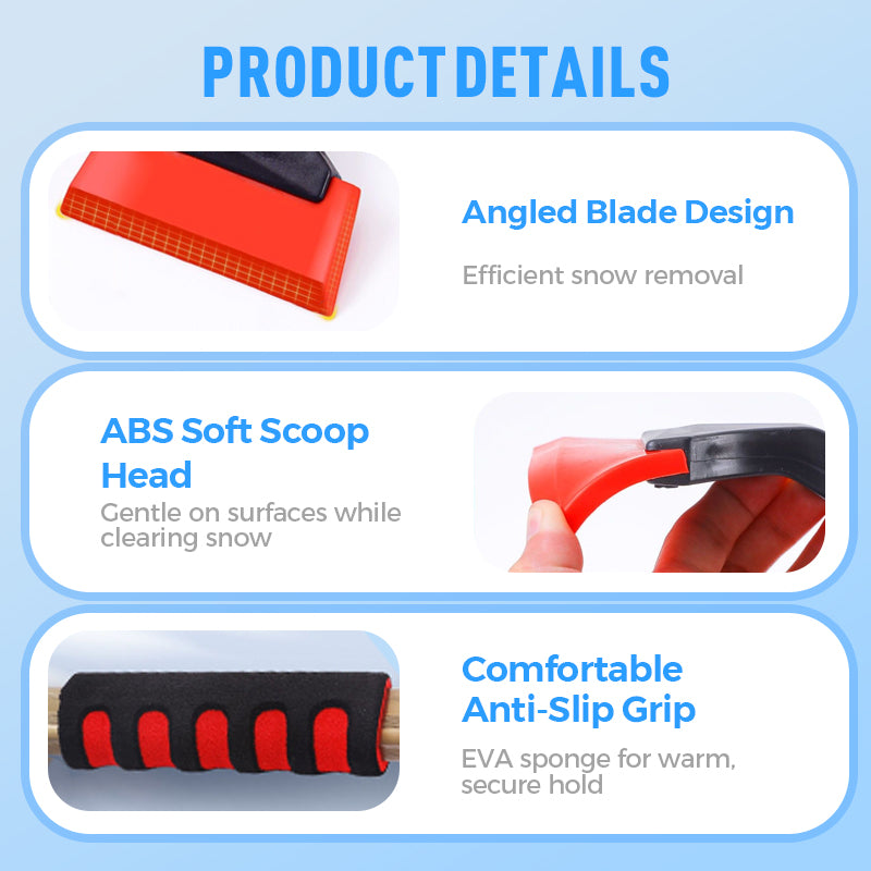 ❄️🚗Kétfejű hóseprű jégkaparóval autóhoz | Téli autókiegészítők a teljes hóeltakarításhoz