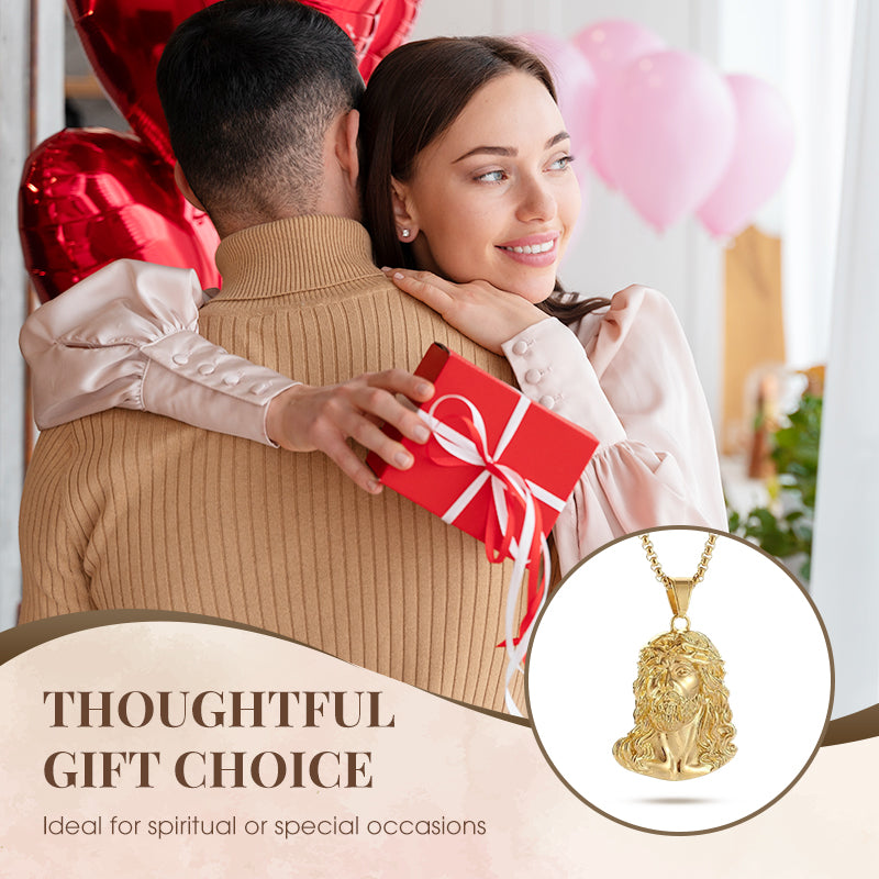 🔥👼Nyaklánc Jézus képét ábrázoló medállal