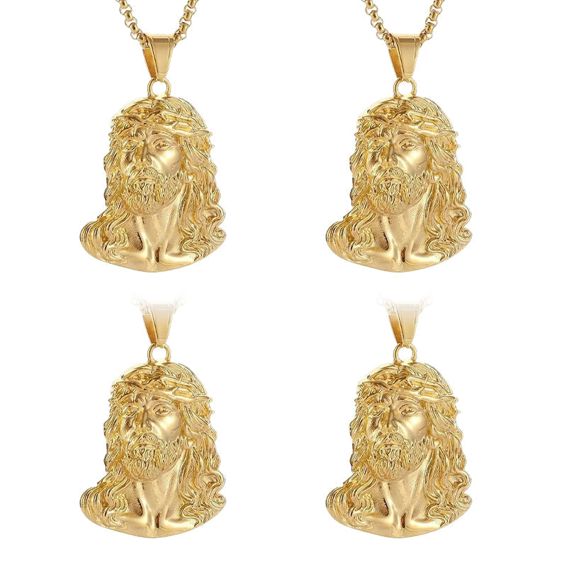 🔥👼Nyaklánc Jézus képét ábrázoló medállal