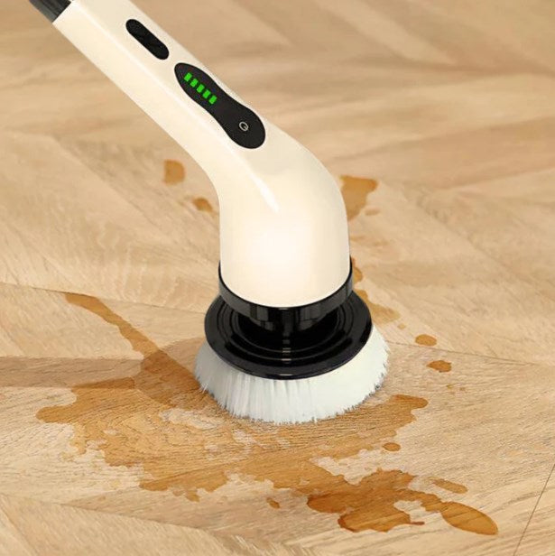 🔥✨ 9 az 1-ben elektromos tisztítókefe - 6 cserélhető fej IPX7 vízállósági besorolással fürdőszoba- és autótisztításhoz 🚿🚗