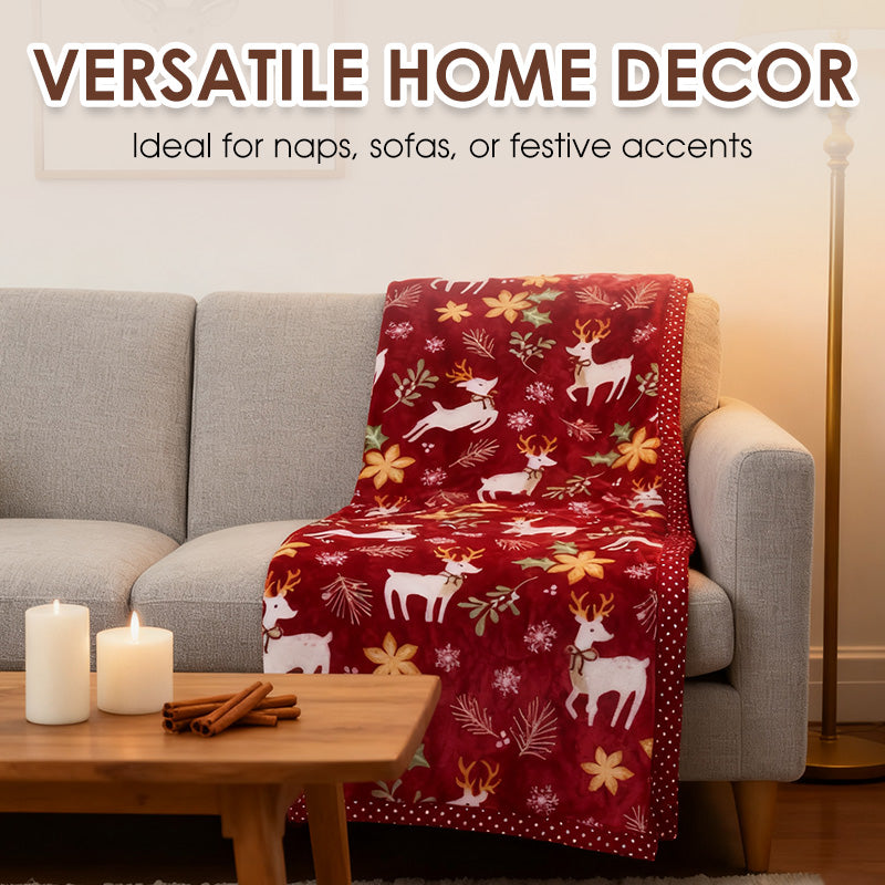 🔥❄️Karácsonyi bolyhos, kényelmes takaró