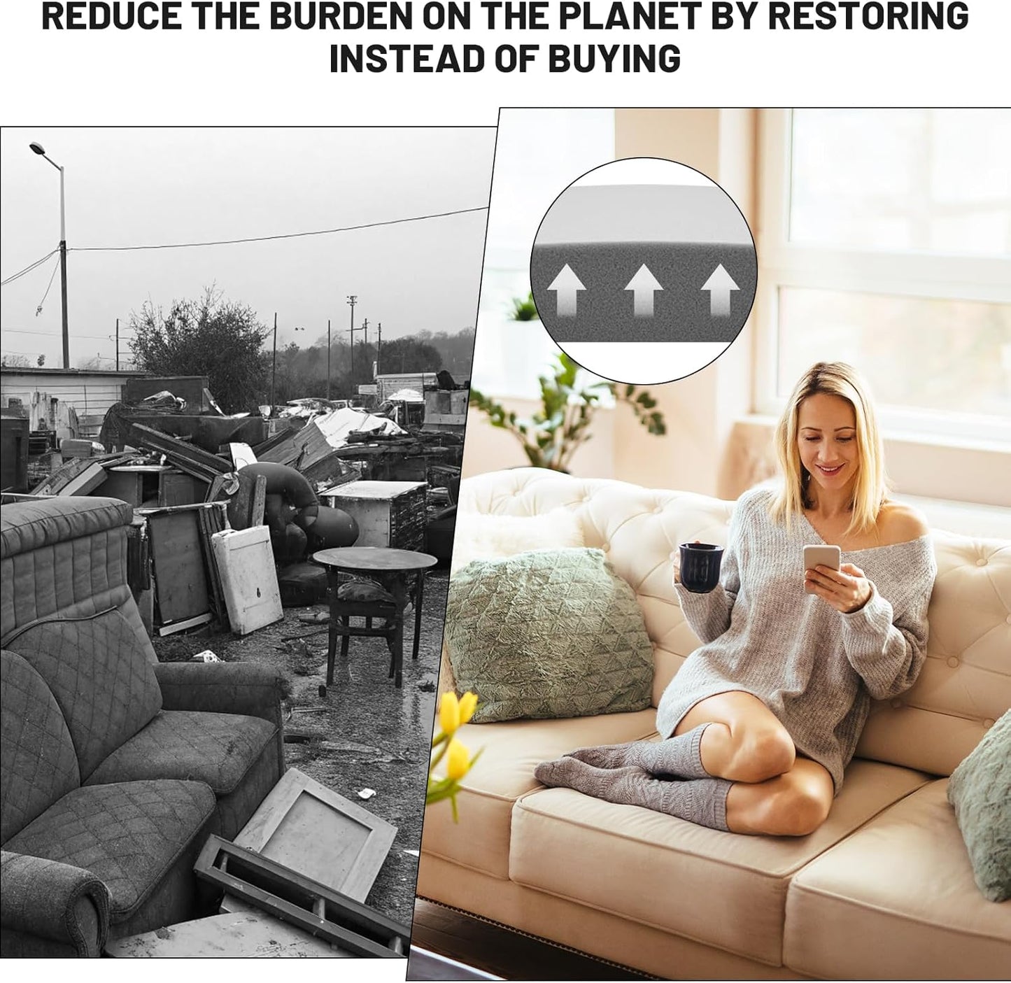 🔥🛋️Kanapé párna támasz megereszkedett üléshez