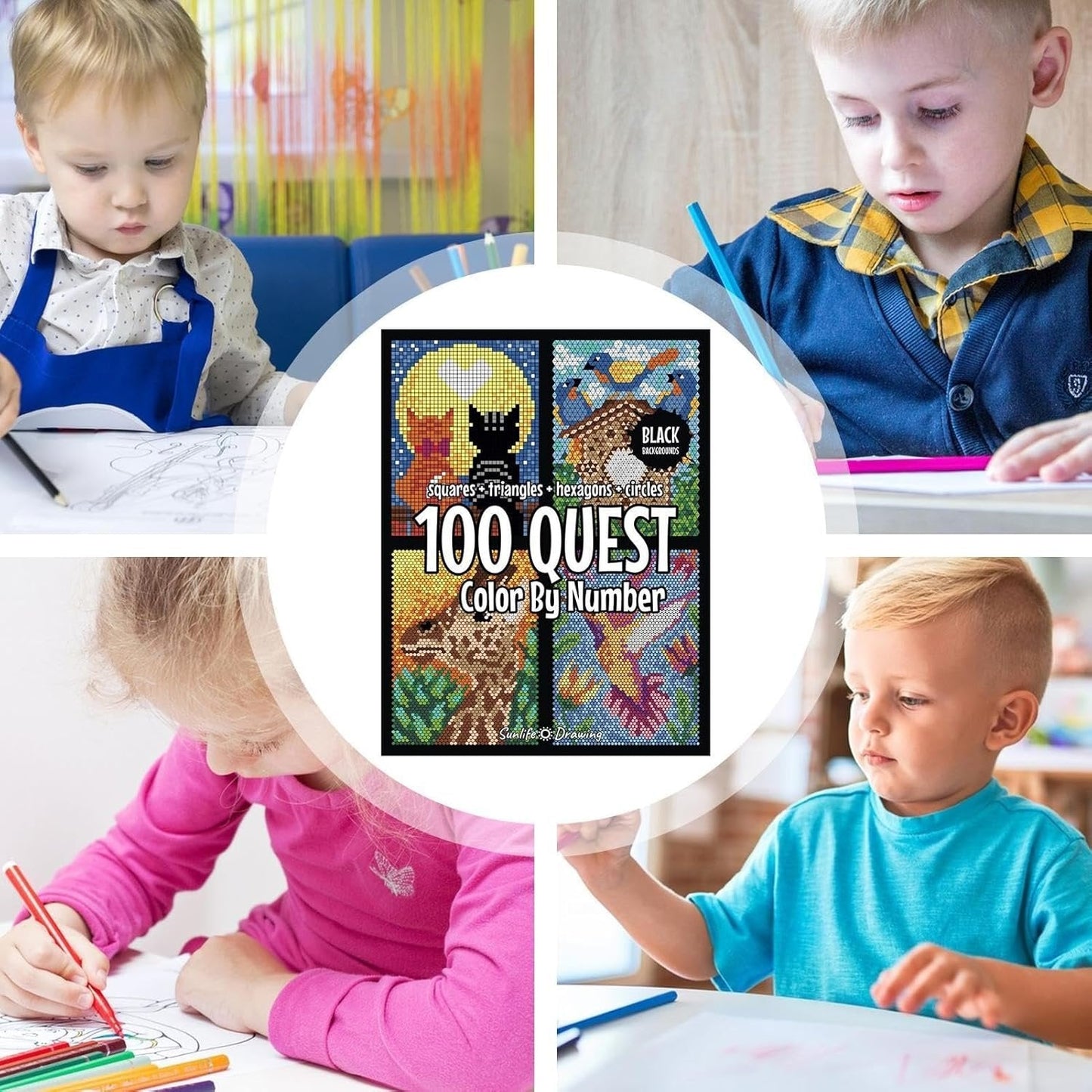 🔥🎨100 QUEST Színező Számok Szerint