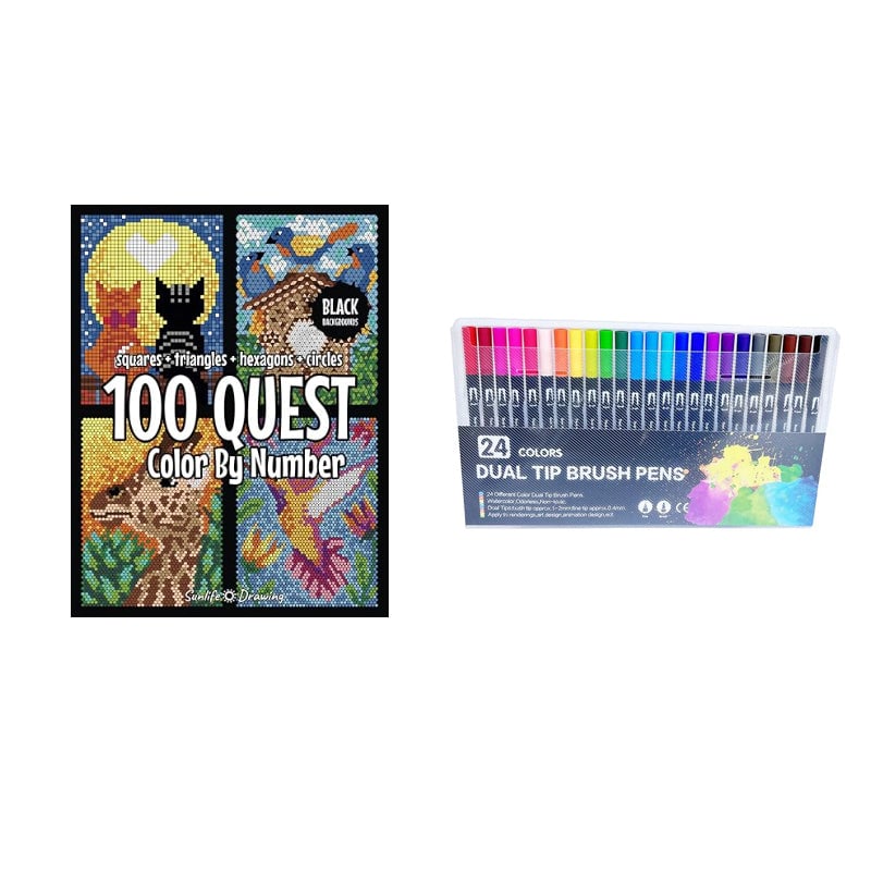 🔥🎨100 QUEST Színező Számok Szerint
